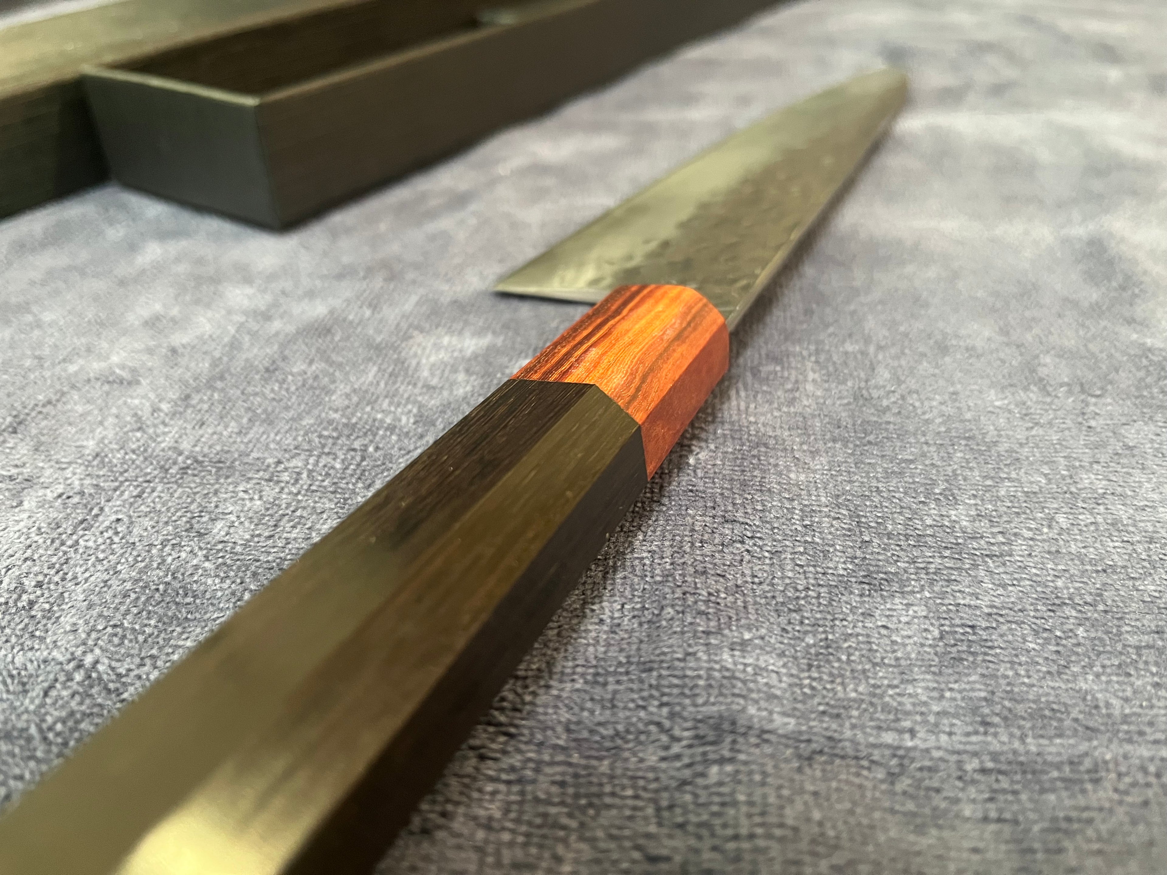 8" (210mm) Hand Forged Gyuto Chef Knife 9Cr18MoV Tsuchime Octagonal Wa Handle