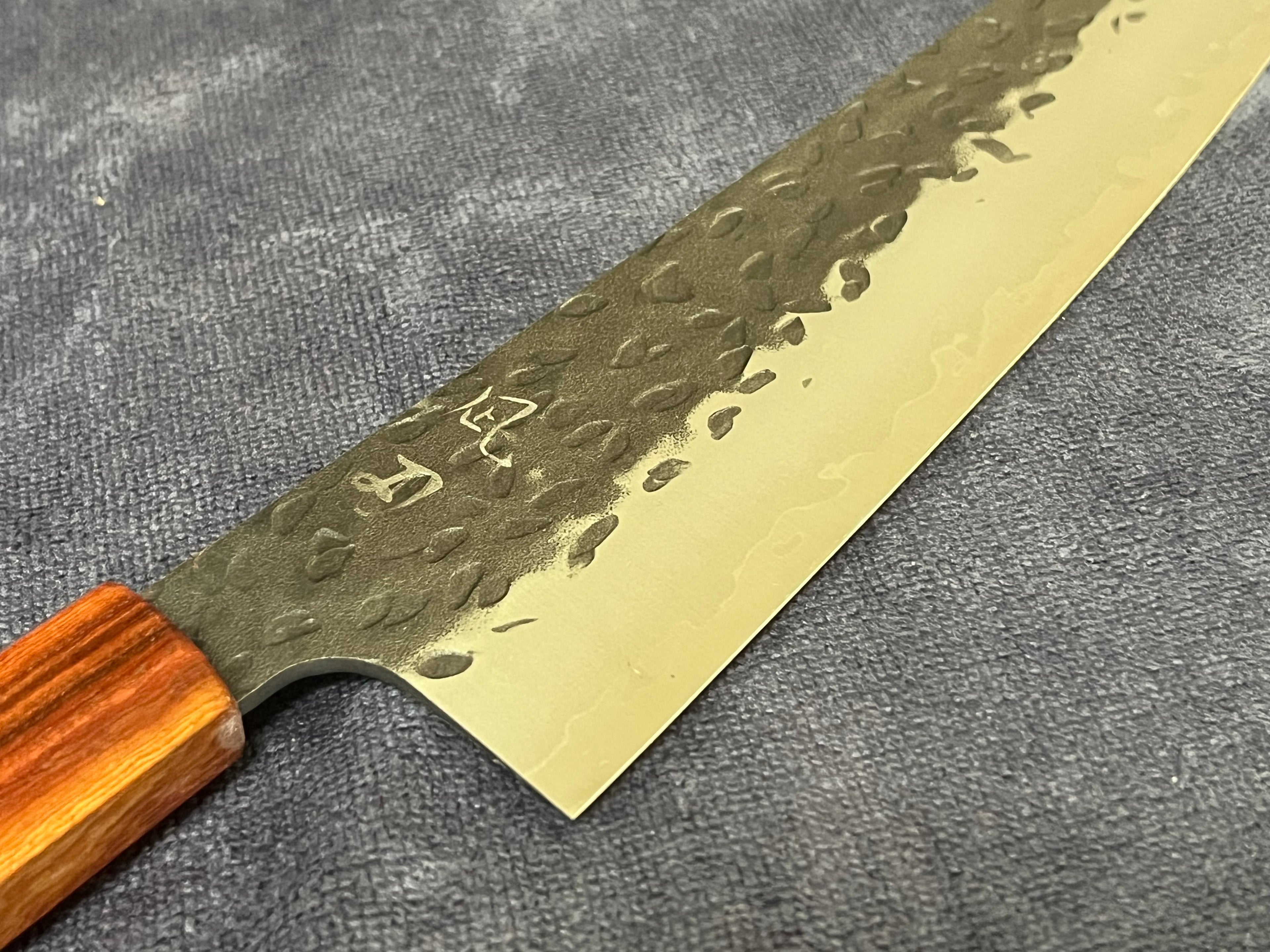 8" (210mm) Hand Forged Gyuto Chef Knife 9Cr18MoV Tsuchime Octagonal Wa Handle