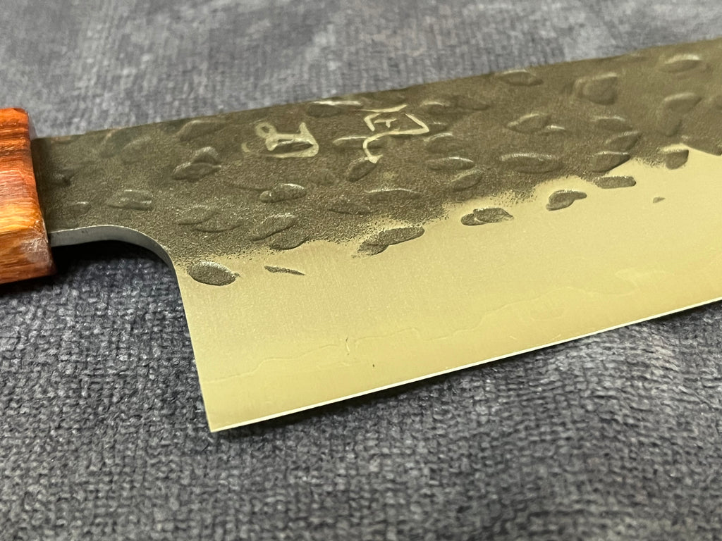 8" (210mm) Hand Forged Gyuto Chef Knife 9Cr18MoV Tsuchime Octagonal Wa Handle